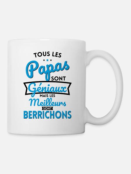 Papas géniaux mais les meilleurs sont Berrichons - Mug blanc - blanc