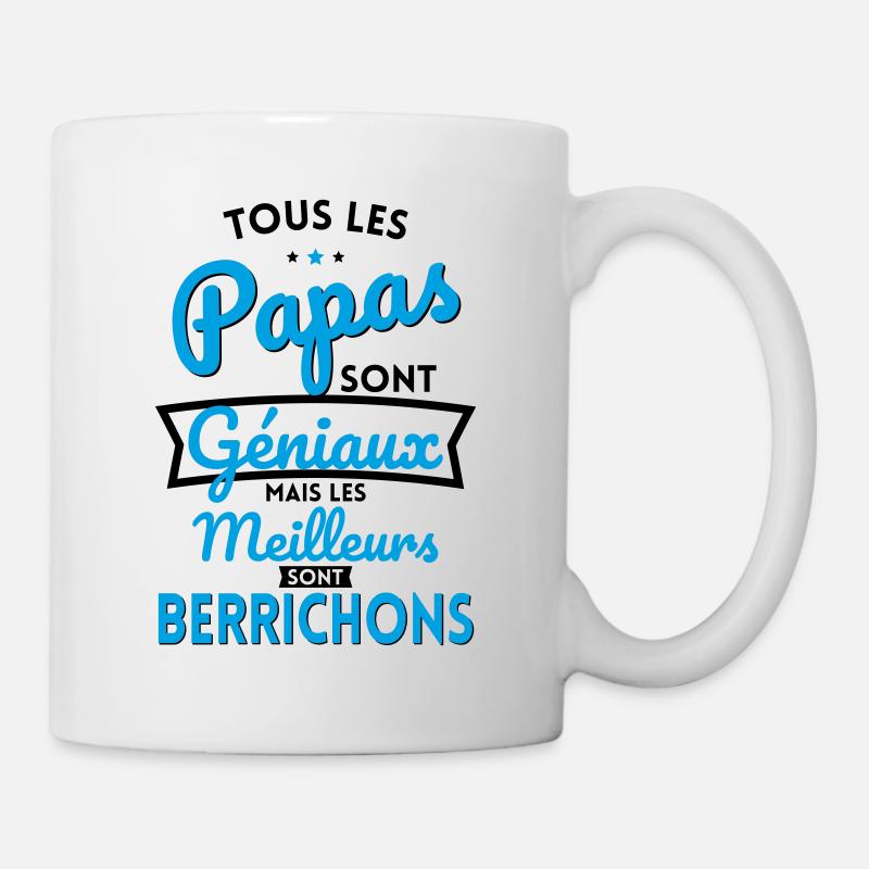Papas géniaux mais les meilleurs sont Berrichons - Mug blanc - blanc