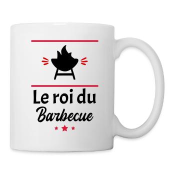 Le roi du barbecue, idée cadeau barbecue, barbeuc - Mug blanc - blanc - Droite