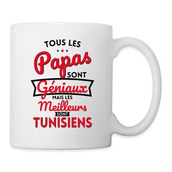 Papas géniaux mais les meilleurs sont Tunisiens - Mug blanc - blanc - Droite