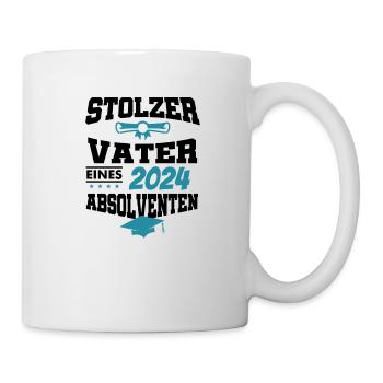 Absolvent Sponsion Graduate stolzer Vater 2024 - Tasse - Weiß - Rechts