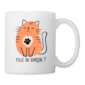 grossesse fille ou garçon naissance futur papa - Mug blanc - blanc - Droite