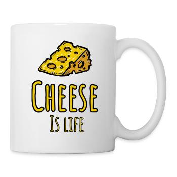 Le fromage, c’est la vie | Cadeau amusant pour les amateurs de fromage - Mug blanc - blanc - Droite