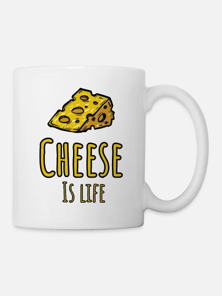 Cheese is life | Funny Gift For Cheese lovers - Mug - white