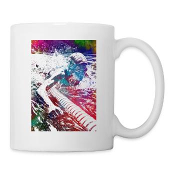 Swimming sport art #swimmer #sport - Mug - white - Right
