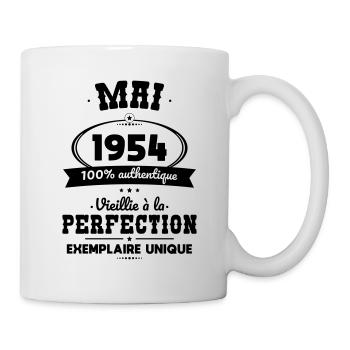 70-jähriges Jubiläum - Mai 1954 Perfektion - Tasse - Weiß - Rechts