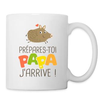Enceinte chasse annonce grossesse naissance bébé - Mug blanc - blanc - Droite