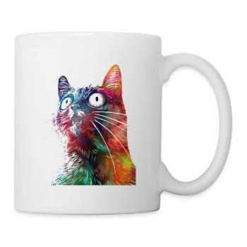 Lustige Katze2 - Tasse - Weiß - Rechts