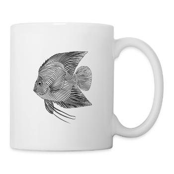 Lines art fish #fish - Mug - white - Right