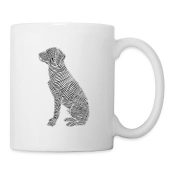 Lines art dog #dog - Mug - white - Right