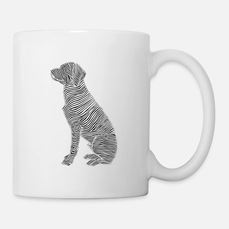 Linien Kunst Hund #dog - Tasse - Weiß