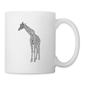Giraffe art lines #giraffe - Mug - white - Right