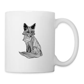 Lines art fox #fox - Mug - white - Right