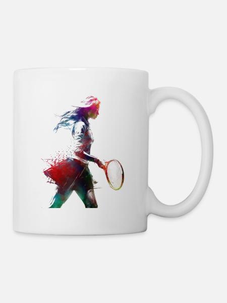 Joueur de tennis sport art #tennis #sport - Mug blanc - blanc