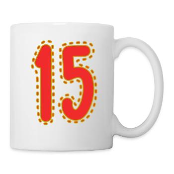 15. 15 ANS. 15e ANNIVERSAIRE. ANNIVERSAIRE 15 ANS. - Mug blanc - blanc - Droite