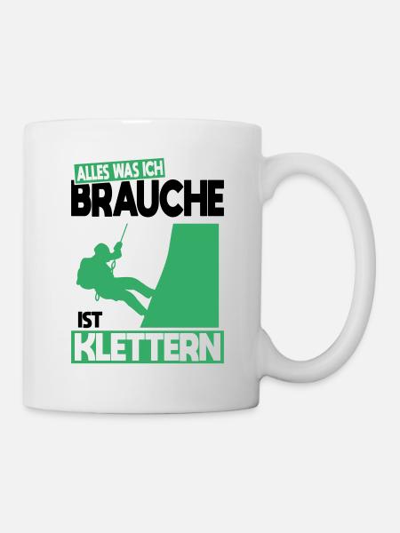 Tout ce dont j’ai besoin, c’est de l’escalade - Idée cadeau - Mug blanc - blanc