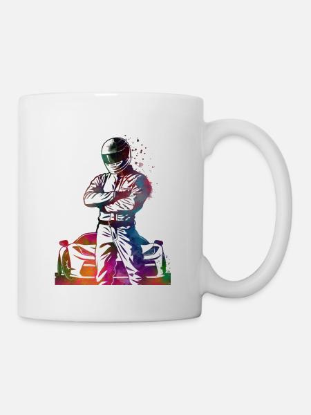 Voiture de course #racing #sport - Mug blanc - blanc