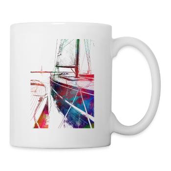Yacht racing sport art #yachting - Mug - white - Right