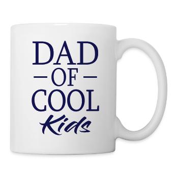 Stolzer Papa Kinder Sohn Tochter Dad of cool Kids - Tasse - Weiß - Rechts