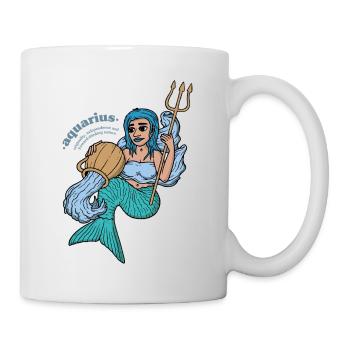 Sternzeichen Wassermann / Astrologie Cartoon - Tasse - Weiß - Rechts