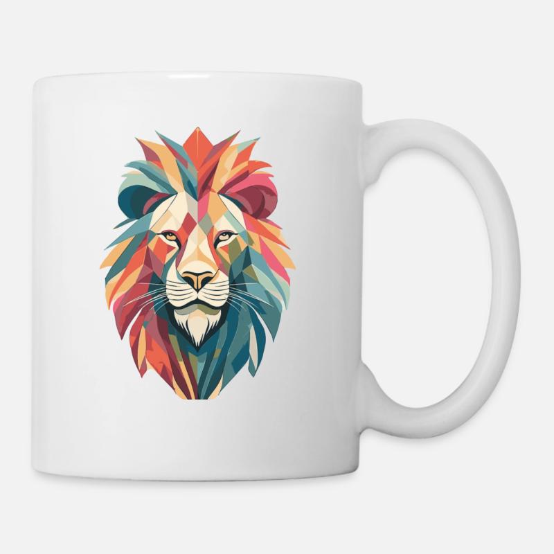 Prismatischer Löwe - Tasse - Weiß