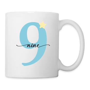 9. Geburtstag neun Jahre - Tasse - Weiß - Rechts
