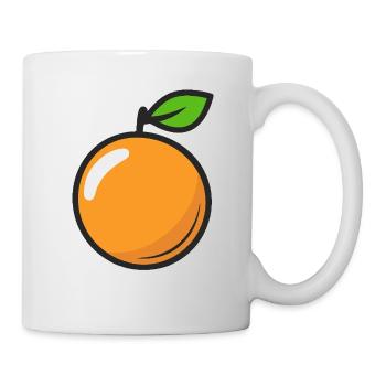 :: An orange on a T-shirt :: - Mug - white - Right