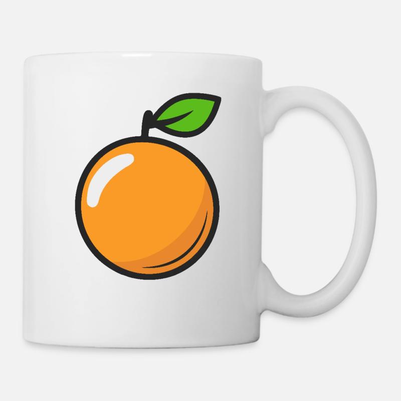 :: Eine Orange auf einem T-Shirt :: - Tasse - Weiß