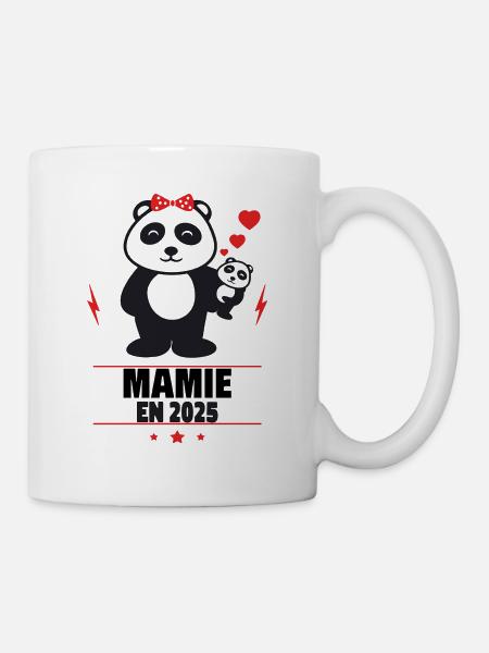 mamie en 2025,Bientôt Mamie,Annonce Grossesse,Bébé - Mug blanc - blanc