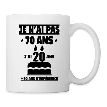 pas 70 ans cadeau anniversaire,Anniversaire 70 ans - Mug blanc - blanc - Droite