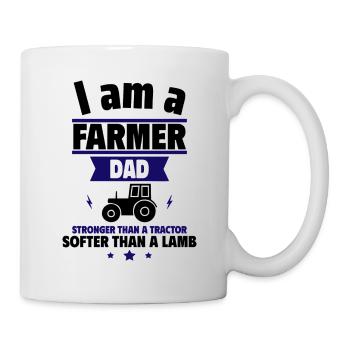 Le père d’un agriculteur Plus fort qu’un tracteur - Mug blanc - blanc - Droite