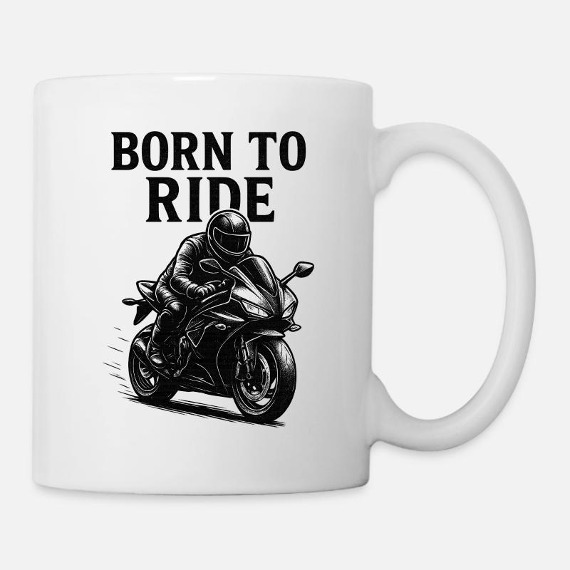 Né pour rouler - Mug blanc - blanc