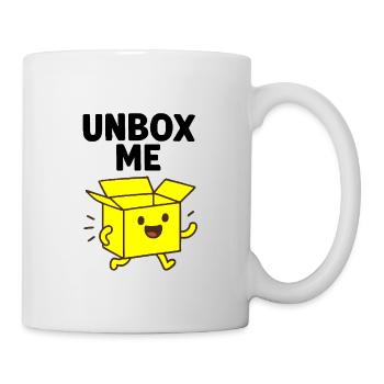 Fröhliche Box Charakter Illustration - Tasse - Weiß - Rechts