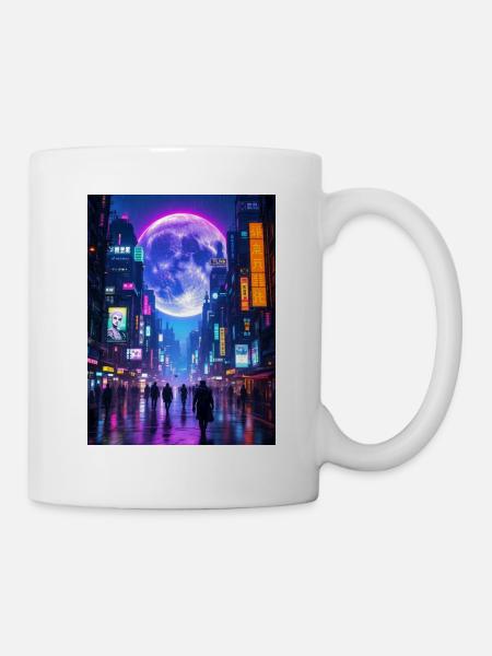 Lune dans la ville - Mug blanc - blanc