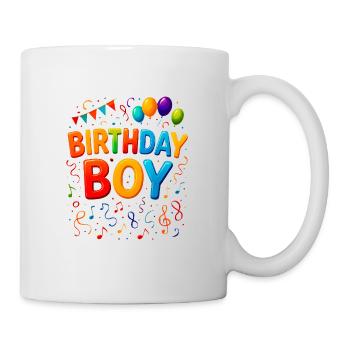 Défilé de couleurs pour garçon d’anniversaire - Mug blanc - blanc - Droite