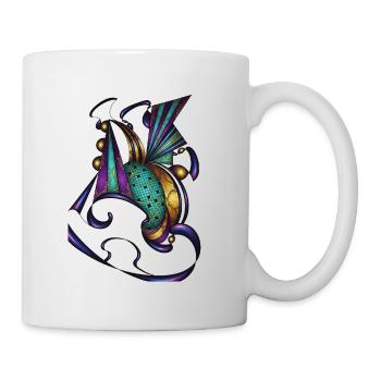 Turquoise Purple Ornamentation - Mug - white - Right