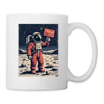 Astronaut with message - Mug - white - Right