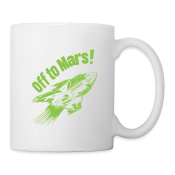 Off to Mars - Tasse - Weiß - Rechts