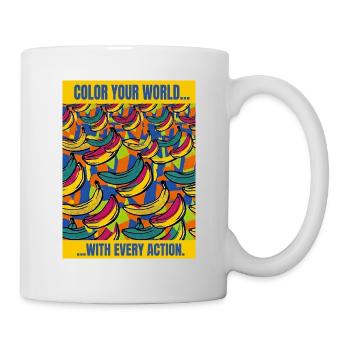 Art pop à la banane coloré - Mug blanc - blanc - Droite
