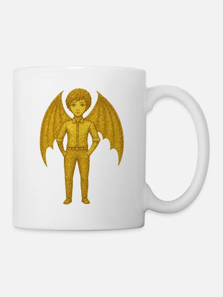 Goldener Vampir-Dämon - Tasse - Weiß