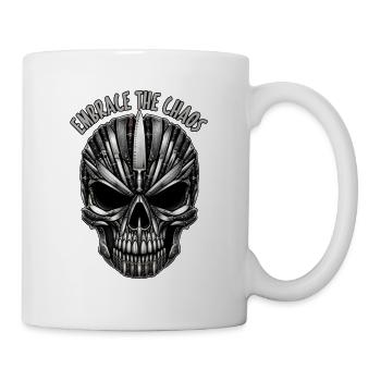 Klingen Schädel Chaos Umarmung - Tasse - Weiß - Rechts