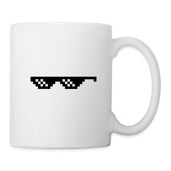 thug glasses gangster cool gift pixel glasses - Mug - white - Right