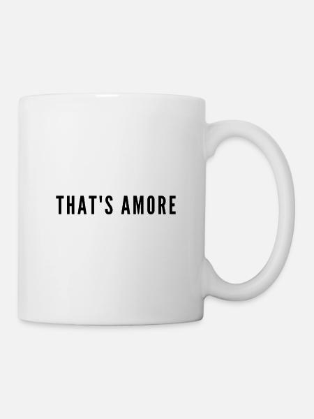 That's Amore Typography – Romantische italienische Redewendung - Tasse - Weiß