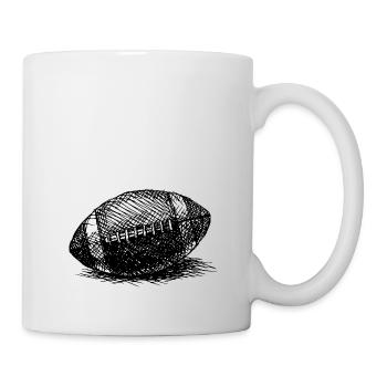 American Football gezeichnet - Tasse - Weiß - Rechts