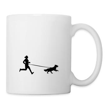canicross girl - Tasse - Weiß - Rechts