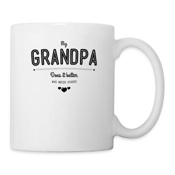 My grandpa does it better - Mug blanc - blanc - Droite