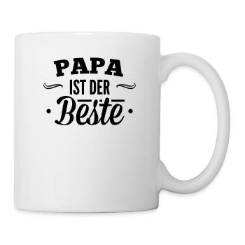 Papa ist der beste - Tasse - Weiß - Rechts