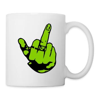Doigt - Mug blanc - blanc - Droite