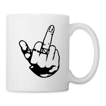 Middle finger - Mug - white - Right