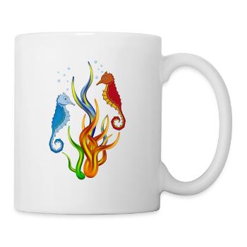 hippocampe aux algues - Mug blanc - blanc - Droite